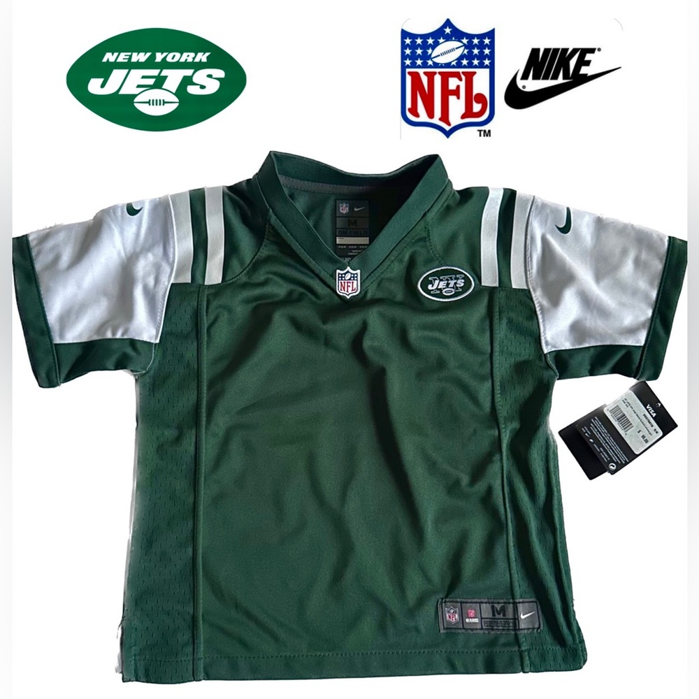 NWT Nike NY Jets On Field NFL Apparel Game Jersey Football Youth Superbowl M 5/6